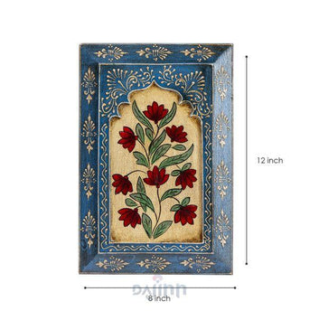 Blue Handpainted Wooden Wall Frame