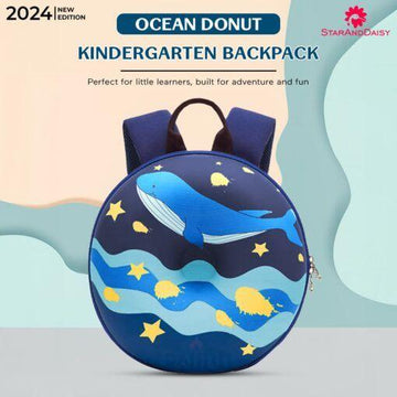 DaJinn Kindergarten School Backpack, Girls Boys Preschool Nursery Bag & Travel Bag for Children – Ocean Blue