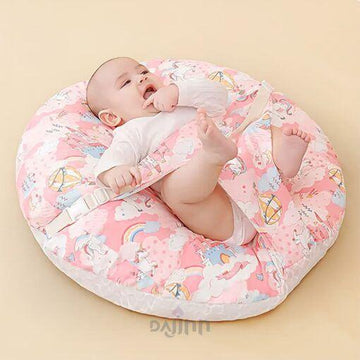 DaJinn Feeding Pillow for Newborn Baby, Infant Cushion for Bottle and Breastfeeding with Detachable Belt – Rainbow Print