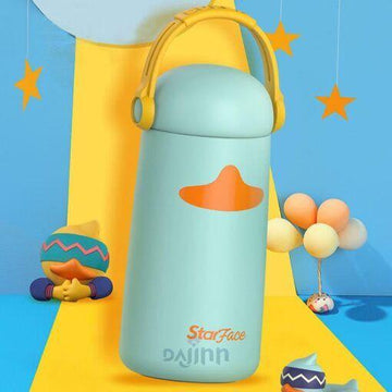 DaJinn International Kids Water Bottle, Non-Toxic Leak Proof Thermoses Stainless Steel BPA Free Insulated Water Flask- 270 ml (Music Duck | Yellow)