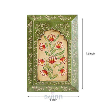 Green Handpainted Wooden Wall Frame