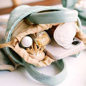 Dajinn French Meadow Bucket Bag- Blue bell