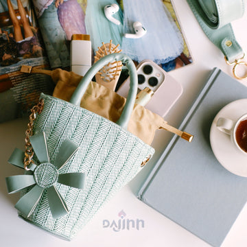 Dajinn French Meadow Bucket Bag- Blue bell