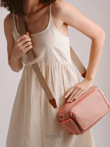 Dajinn Soft Coral Crossbody Bag (Water Resistant)