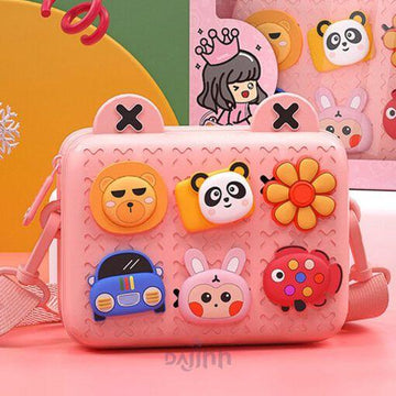 DaJinn Kids Shoulder Bags, Adjustable, Waterproof & Fashionable Sling Shoulder Bags for Children – Pink