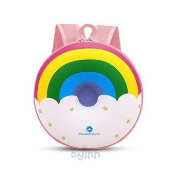 DaJinn Donut School Bag for Kids, Girls Boys Preschool Nursery Bag & Travel Bag for Children – Rainbow Pink