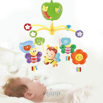 DaJinn Musical Bed Bell Rattles Baby Crib Mobile with Hanging Rotating Educational Toys Music Box Carousel 3 Timer