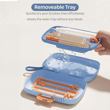 DaJinn Baby Bottle Cleaner Set with Removable Draining Tray – Baby Bottles Drying Rack with Storage Box – Green