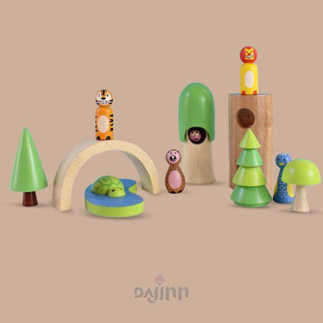 DaJinn Wooden Peg Dolls Forest Friends Play Set (3 years+)