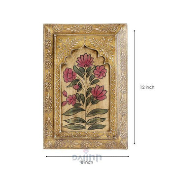 Yellow Handpainted Wooden Wall Frame